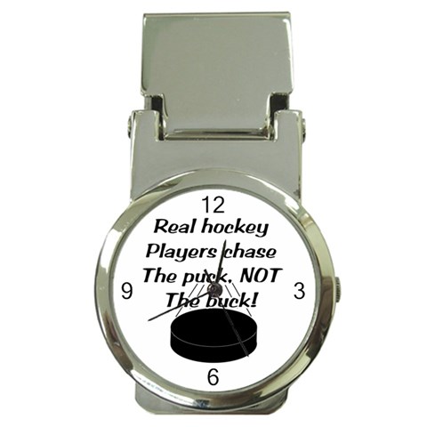 Chase The Puck Money Clip Watch from ArtsNow.com Front