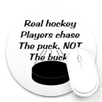Chase The Puck Round Mousepad