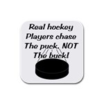 Chase The Puck Rubber Square Coaster (4 pack)