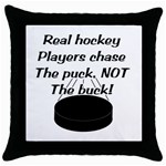 Chase The Puck Throw Pillow Case (Black)
