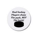 Chase The Puck Rubber Round Coaster (4 pack)