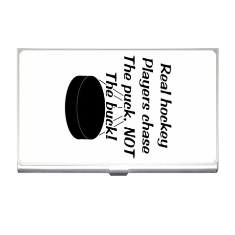 Chase The Puck Business Card Holder from ArtsNow.com Front