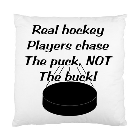 Chase The Puck Cushion Case (One Side) from ArtsNow.com Front