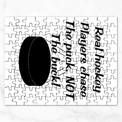 Chase The Puck Jigsaw Puzzle (Rectangular) from ArtsNow.com Front
