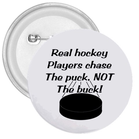 Chase The Puck 3  Button from ArtsNow.com Front