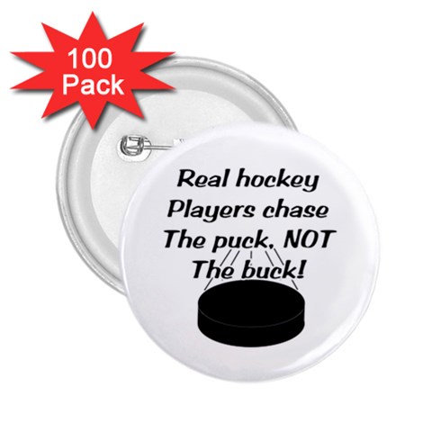 Chase The Puck 2.25  Button (100 pack) from ArtsNow.com Front