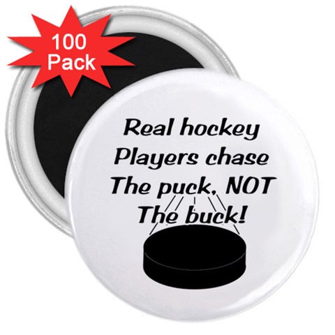 Chase The Puck 3  Magnet (100 pack) from ArtsNow.com Front