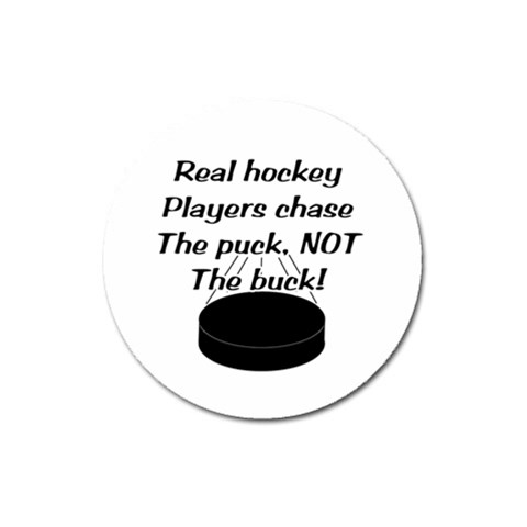 Chase The Puck Magnet 3  (Round) from ArtsNow.com Front