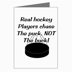 Chase The Puck Greeting Card from ArtsNow.com Left