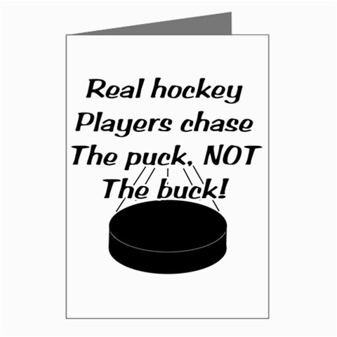 Chase The Puck Greeting Cards (Pkg of 8) from ArtsNow.com Left