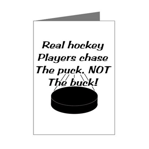 Chase The Puck Mini Greeting Card from ArtsNow.com Left