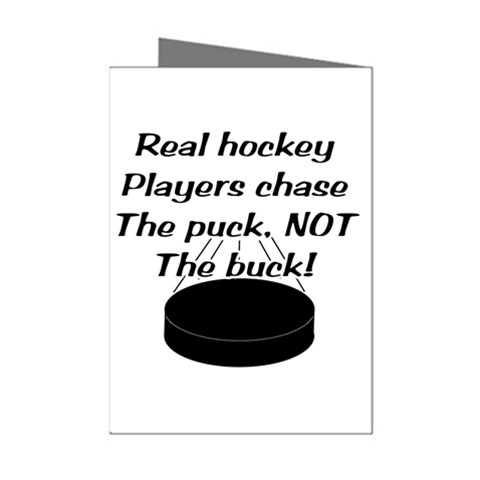 Chase The Puck Mini Greeting Cards (Pkg of 8) from ArtsNow.com Left