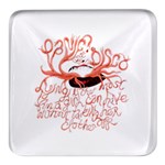 Panic At The Disco - Lying Is The Most Fun A Girl Have Without Taking Her Clothes Square Glass Fridge Magnet (4 pack)