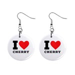 I love cherry Mini Button Earrings