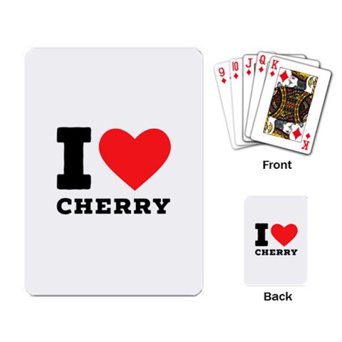 I love cherry Playing Cards Single Design (Rectangle) from ArtsNow.com Back