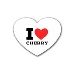 I love cherry Rubber Coaster (Heart)