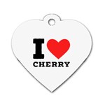 I love cherry Dog Tag Heart (One Side)