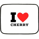 I love cherry Two Sides Fleece Blanket (Mini)