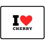 I love cherry Fleece Blanket (Large)