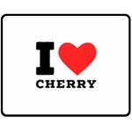 I love cherry Fleece Blanket (Medium)