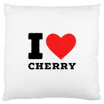 I love cherry Large Cushion Case (One Side)