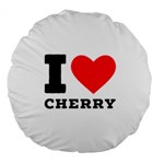 I love cherry Large 18  Premium Round Cushions