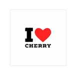 I love cherry Square Satin Scarf (30  x 30 )