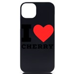 I love cherry iPhone 14 Plus Black UV Print Case