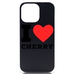 I love cherry iPhone 14 Pro Max Black UV Print Case