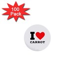 I love carrots  1  Mini Buttons (100 pack) 