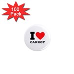 I love carrots  1  Mini Magnets (100 pack) 