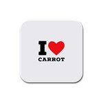 I love carrots  Rubber Square Coaster (4 pack)