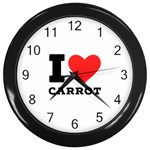 I love carrots  Wall Clock (Black)