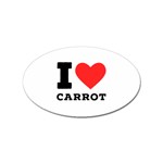 I love carrots  Sticker Oval (10 pack)