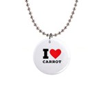 I love carrots  1  Button Necklace