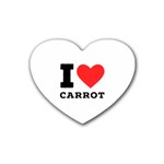 I love carrots  Rubber Coaster (Heart)