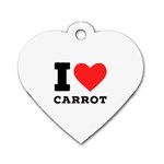 I love carrots  Dog Tag Heart (Two Sides)