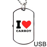 I love carrots  Dog Tag USB Flash (One Side)