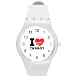 I love carrots  Round Plastic Sport Watch (M)