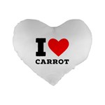 I love carrots  Standard 16  Premium Flano Heart Shape Cushions