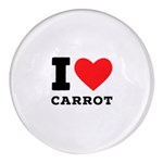 I love carrots  Round Glass Fridge Magnet (4 pack)