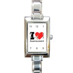 I love cantaloupe  Rectangle Italian Charm Watch