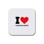 I love cantaloupe  Rubber Coaster (Square)