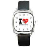 I love cantaloupe  Square Metal Watch