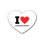 I love cantaloupe  Rubber Coaster (Heart)