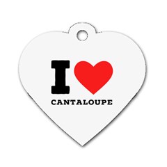 I love cantaloupe  Dog Tag Heart (Two Sides) from ArtsNow.com Front