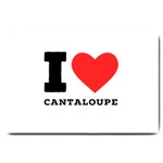 I love cantaloupe  Large Doormat