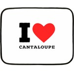 I love cantaloupe  Two Sides Fleece Blanket (Mini)