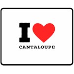 I love cantaloupe  Fleece Blanket (Medium)