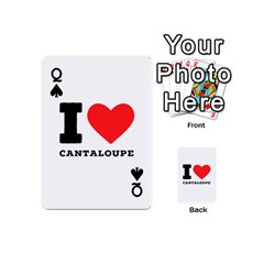 Queen I love cantaloupe  Playing Cards 54 Designs (Mini) from ArtsNow.com Front - SpadeQ